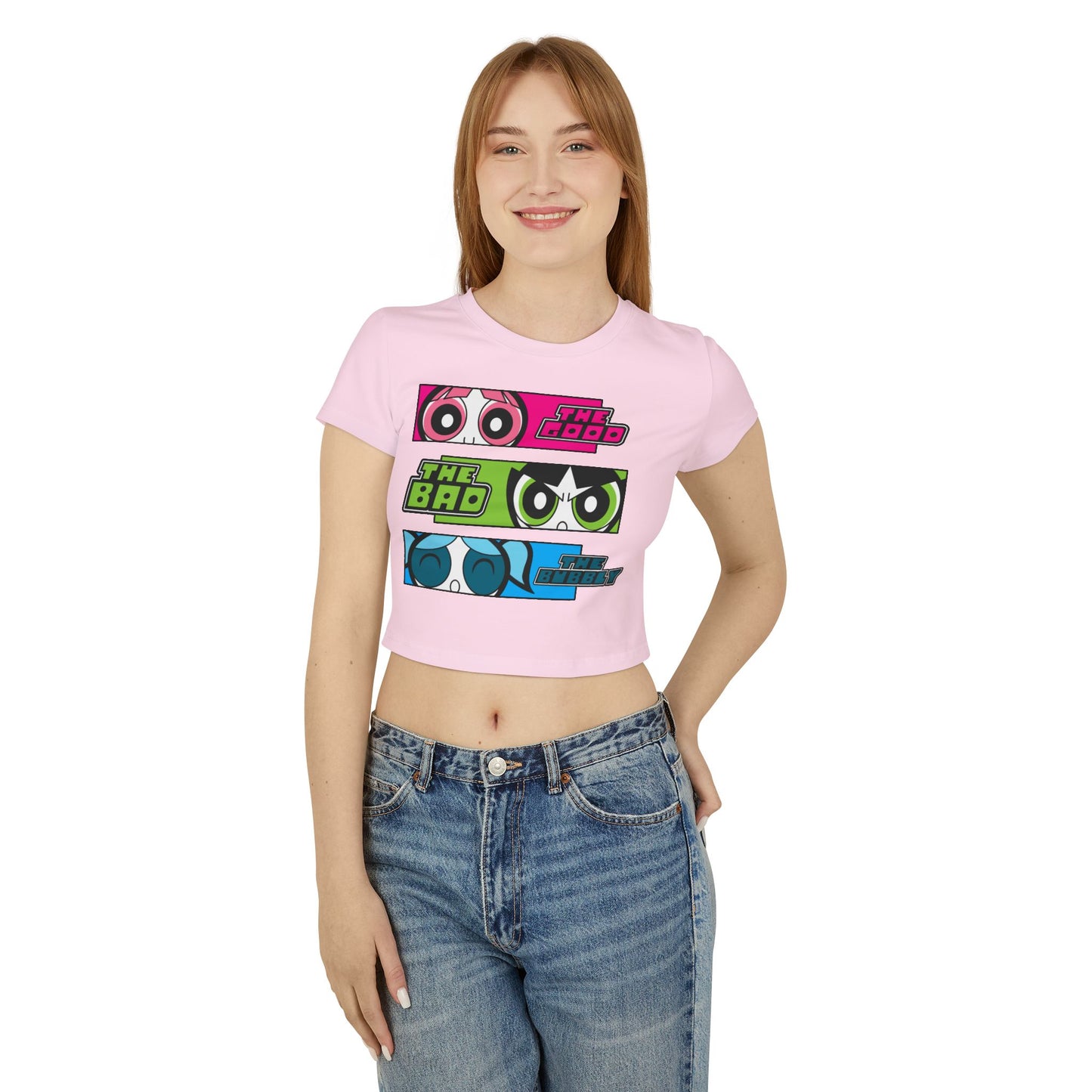 Empowered Women’s Baby Tee - The Good, The Bad, The Bubbly Design