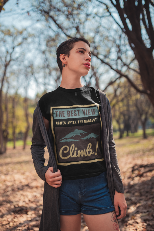 Climb High Oversized Tee – The View is Worth It