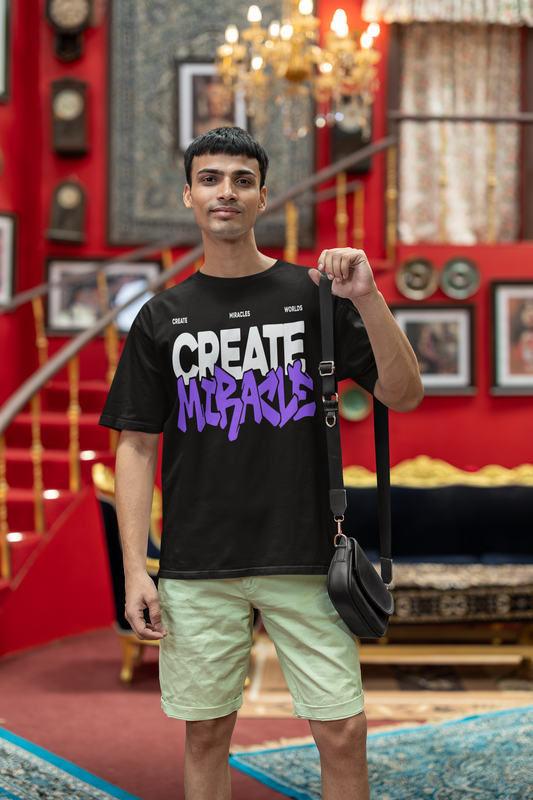 Create Miracle Oversized Tee – Street Style Magic in Motion